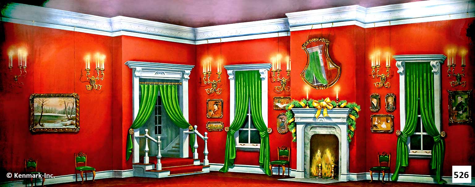 Victorian Living Room Scenic Backdrop By Kenmark Backdrops   526  20x50 